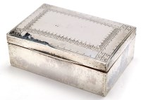 Lot 576 - A George V silver cigarette box, with the mark...