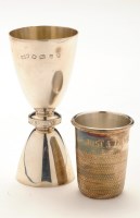 Lot 580 - An Elizabeth II whisky tot measure, by P.H....