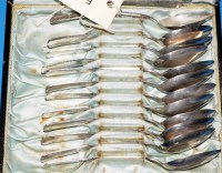 Lot 590 - Twelve early 20th Century Finnish tea spoons,...