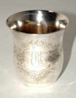 Lot 591 - A 19th Century French beaker, of shaped form,...