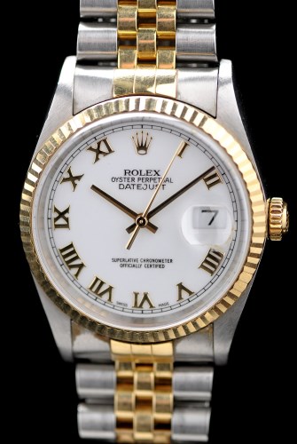 Lot 616 - Rolex Oyster Perpetual Datejust: a gentleman's...