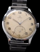 Lot 619 - Omega: a stainless steel gentleman's...