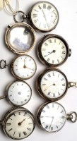 Lot 626 - A George III silver cased pocket watch, with...