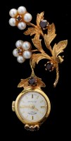 Lot 628 - Rotary: a 9ct. gold nurse's fob watch, with...