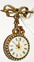 Lot 630 - An early 20th Century lady's fob watch, the...