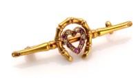 Lot 653 - A Victorian sentimental bar brooch, the...