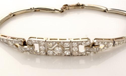 Lot 660 - An Edwardian diamond bracelet, the old cut...