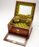 Lot 688 - An early 20th Century burr walnut jewellery...