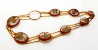 Lot 708 - A 19th Century Italian micro mosaic necklace,...