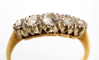 Lot 726 - A five stone diamond ring, the brilliant cut...