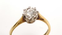 Lot 737 - A single stone diamond ring, the brilliant cut...