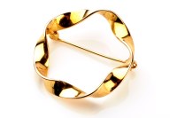 Lot 750 - Georg Jensen: an 18ct. yellow gold twisted...