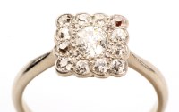 Lot 758 - A diamond cluster ring, the central old cut...