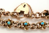 Lot 763 - A late 19th Century yellow metal and turquoise...