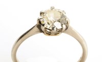 Lot 766 - A single stone diamond ring, the brilliant cut...