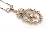 Lot 768 - A Belle Époque diamond pendant, c.1900, the...