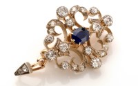 Lot 769 - A late 19th Century sapphire and diamond...