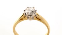 Lot 800 - A single stone diamond ring, the brilliant cut...