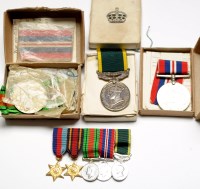 Lot 927 - A group of Second World War medals, awarded to...