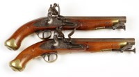 Lot 941 - A pair of .65 cal. flintlock pistols, by...