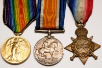 Lot 946 - A group of three WWI General Service medals,...