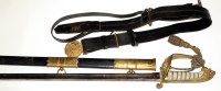 Lot 947 - An Edward VII naval officer's dress sword, the...