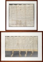 Lot 995 - A 17th Century indenture, on velum dated 1656,...