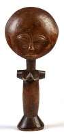 Lot 1009 - A Ghanaian Ashanti carved wooden female...