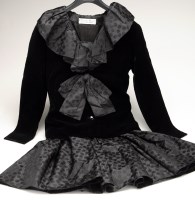 Lot 1015 - A Christian Dior Vintage black velvet and silk...