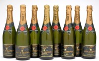 Lot 1019 - Eight bottles of Moet & Chandon Champagne, Dry...