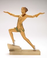 Lot 1046 - An Art Deco style metal figure of a dancer...