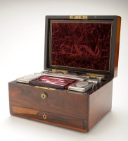 Lot 1066 - A 19th Century rosewood lady's travelling...