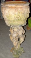 Lot 1075 - A cast Victorian style garden planter, the...