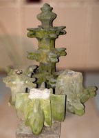 Lot 1076 - Two Gothic style carved sandstone spire...