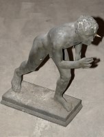 Lot 1084 - A cast metal figural garden ornament of a...