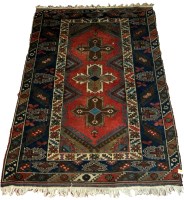 Lot 1110 - An Anatolian Kazak style rug, with triple...