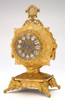 Lot 1148 - Japy Freres & Co: a gilt bronze mantel clock,...