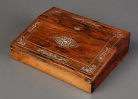 Lot 1163 - An early 20th Century rosewood writing slope,...