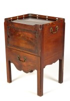 Lot 1174 - A Georgian mahogany converted commode, with...