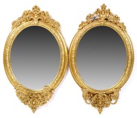 Lot 1182 - Two similar late 19th Century oval frame wall...