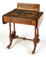 Lot 1191 - A Victorian burr walnut veneered writing table,...