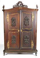 Lot 1195 - An 18th Century Continental oak armoire, the...