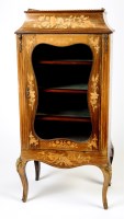 Lot 1197 - An Edwardian French style inlaid stained wood...