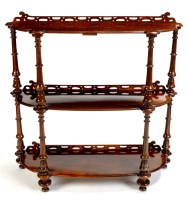 Lot 1201 - A Victorian mahogany three-tier bowfront...