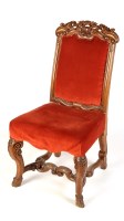 Lot 1206 - A Victorian carved oak dining chair, the high...