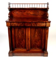 Lot 1211 - A Victorian mahogany chiffonier, the raised...