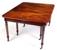 Lot 1213 - A late Georgian mahogany D-end extending...