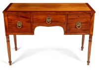 Lot 1245 - A late Georgian rectangular mahogany sideboard,...