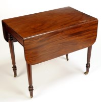 Lot 1253 - A late Georgian mahogany Pembroke table,...