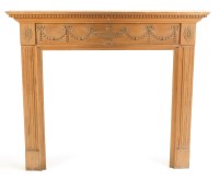 Lot 1255 - An Adam's design pine chimney piece, the...